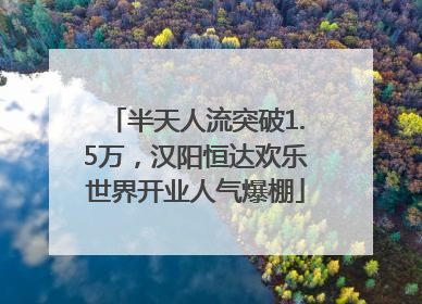 半天人流突破1.5万，汉阳恒达欢乐世界开业人气爆棚