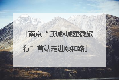 南京“读城•城建微旅行”首站走进颐和路