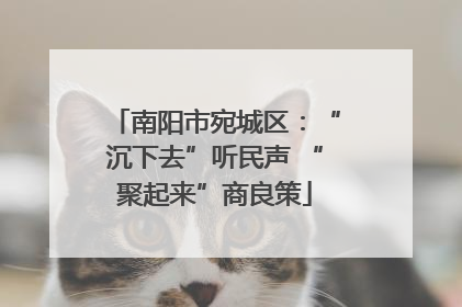 南阳市宛城区：“沉下去”听民声 “聚起来”商良策