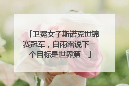 卫冕女子斯诺克世锦赛冠军，白雨露说下一个目标是世界第一