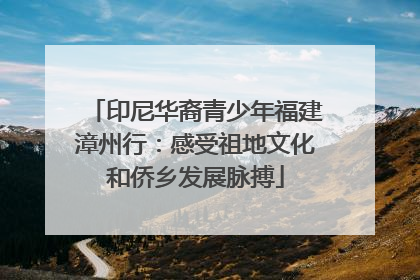 印尼华裔青少年福建漳州行：感受祖地文化和侨乡发展脉搏