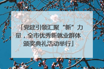 党建引领汇聚“新”力量，全市优秀新就业群体颁奖典礼活动举行