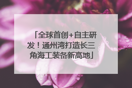 全球首创+自主研发！通州湾打造长三角海工装备新高地