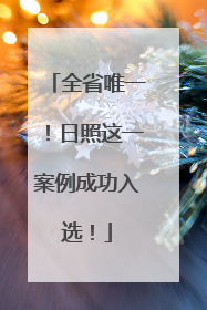 全省唯一！日照这一案例成功入选！