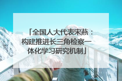 全国人大代表宋燕：构建推进长三角检察一体化学习研究机制