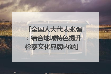 全国人大代表张强：结合地域特色提升检察文化品牌内涵