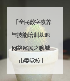 全民数字素养与技能培训基地网络巡展之聊城市委党校