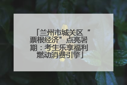 兰州市城关区“票根经济”点亮暑期：考生乐享福利 燃动消费引擎