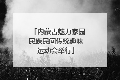 内蒙古魅力家园民族民间传统趣味运动会举行