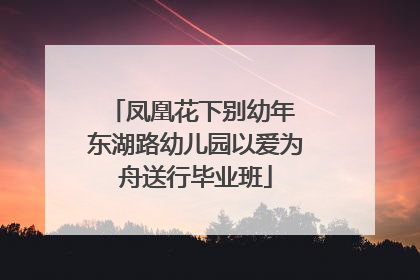 凤凰花下别幼年 东湖路幼儿园以爱为舟送行毕业班
