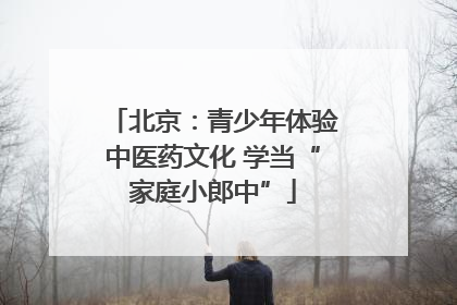 北京：青少年体验中医药文化 学当“家庭小郎中”