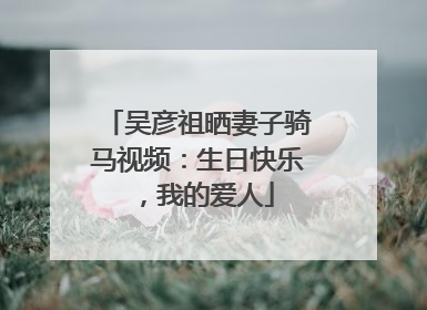 吴彦祖晒妻子骑马视频：生日快乐，我的爱人