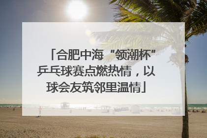 合肥中海“领潮杯”乒乓球赛点燃热情，以球会友筑邻里温情
