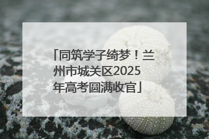 同筑学子绮梦！兰州市城关区2025年高考圆满收官