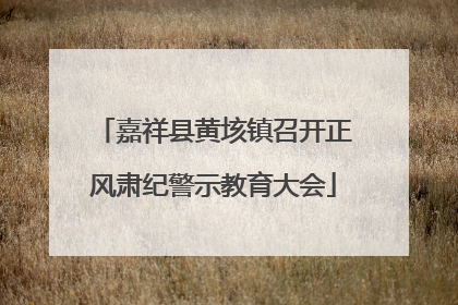 嘉祥县黄垓镇召开正风肃纪警示教育大会