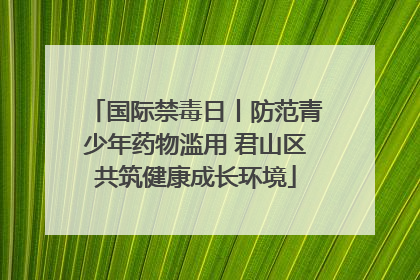 国际禁毒日丨防范青少年药物滥用 君山区共筑健康成长环境