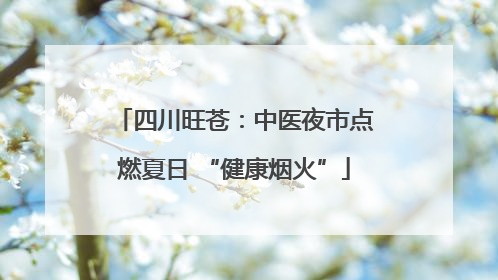 四川旺苍：中医夜市点燃夏日 “健康烟火”
