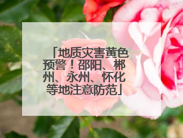 地质灾害黄色预警！邵阳、郴州、永州、怀化等地注意防范