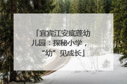 宜宾江安底蓬幼儿园：探秘小学，“幼”见成长