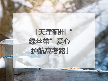 天津蓟州“绿丝带”爱心护航高考路