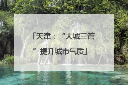 天津：“大城三管”提升城市气质