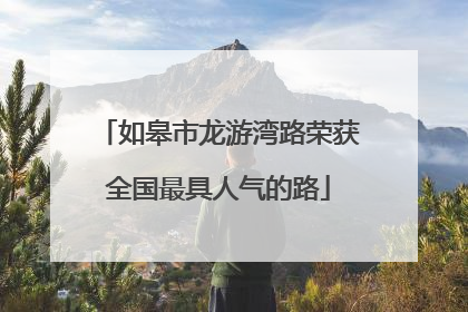 如皋市龙游湾路荣获全国最具人气的路