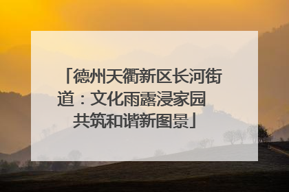 德州天衢新区长河街道：文化雨露浸家园 共筑和谐新图景
