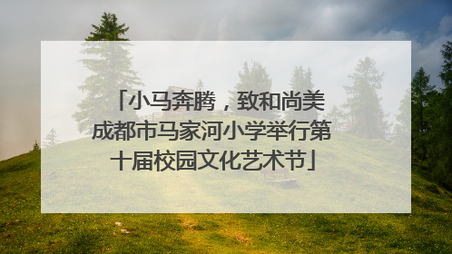 小马奔腾，致和尚美 成都市马家河小学举行第十届校园文化艺术节