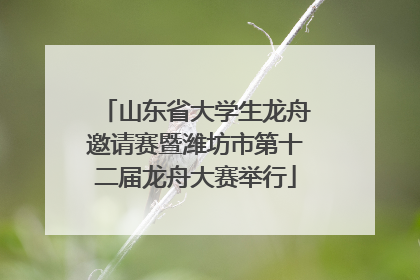 山东省大学生龙舟邀请赛暨潍坊市第十二届龙舟大赛举行