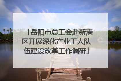 岳阳市总工会赴新港区开展深化产业工人队伍建设改革工作调研