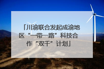 川渝联合发起成渝地区“一带一路”科技合作“双千”计划