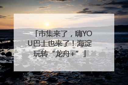 市集来了，嗨YOU巴士也来了！海淀玩转“龙舟+”