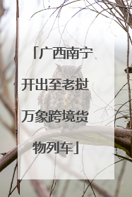 广西南宁开出至老挝万象跨境货物列车