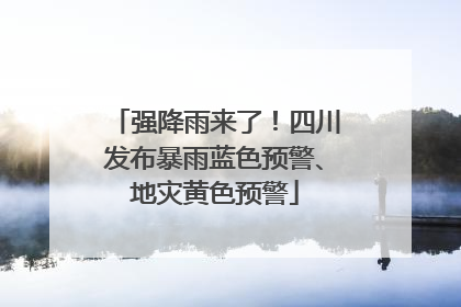 强降雨来了！四川发布暴雨蓝色预警、地灾黄色预警
