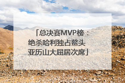 总决赛MVP榜：绝杀哈利独占鳌头 亚历山大屈居次席