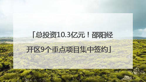 总投资10.3亿元！邵阳经开区9个重点项目集中签约