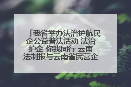 我省举办法治护航民企公益普法活动 法治护企 你我同行 云南法制报与云南省民营企业家协会携手共建“媒体+协会+企业”法治服务生态圈