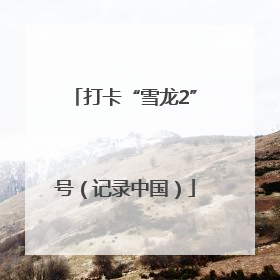 打卡“雪龙2”号（记录中国）