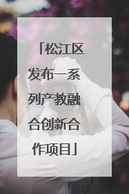 松江区发布一系列产教融合创新合作项目