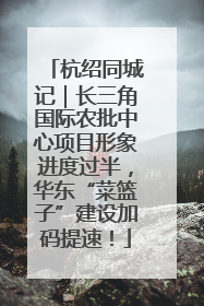 杭绍同城记｜长三角国际农批中心项目形象进度过半，华东“菜篮子”建设加码提速！
