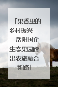 果香里的乡村振兴——岳阳国企生态果园蹚出农旅融合新路