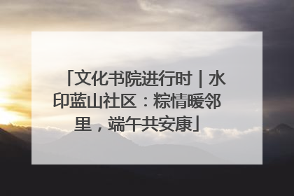 文化书院进行时｜水印蓝山社区：粽情暖邻里，端午共安康