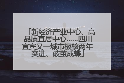 新经济产业中心、高品质宜居中心……四川宜宾又一城市极核两年突进、破茧成蝶