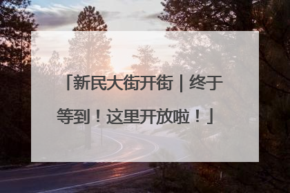 新民大街开街｜终于等到！这里开放啦！