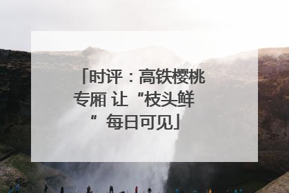 时评：高铁樱桃专厢 让“枝头鲜”每日可见