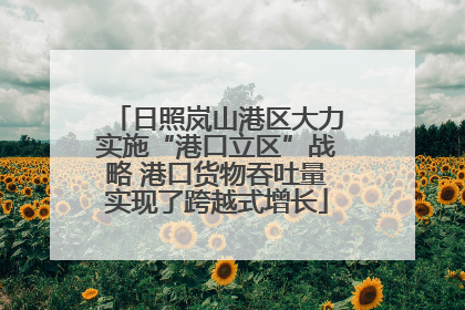 日照岚山港区大力实施“港口立区”战略 港口货物吞吐量实现了跨越式增长