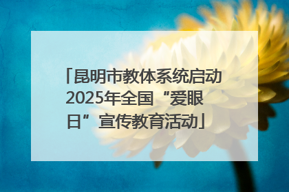昆明市教体系统启动2025年全国“爱眼日”宣传教育活动