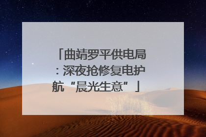 曲靖罗平供电局：深夜抢修复电护航“晨光生意”