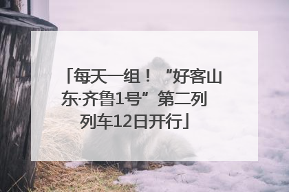 每天一组！“好客山东·齐鲁1号”第二列列车12日开行
