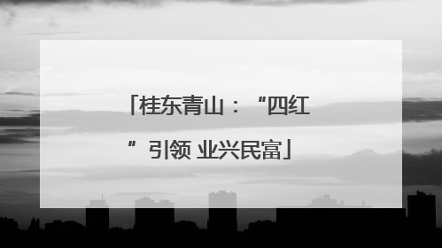 桂东青山：“四红”引领 业兴民富